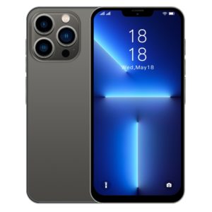 6.3 inch HD I13promax Smart Phone Face Recognition MTK6582 Quca Core 1GB RAM 8GB ROM Android 6.0 Phone Black EU Plug