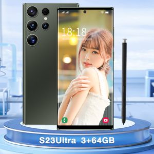 6.7 inch S23Ultra Unlocked Smartphone MTK6753 Eight-Core 3GB RAM 64GB ROM 2600mAh Battery Green US Plug