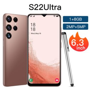 6.3 Inch S22Ultra Smartphones MTK6582 Quad-Core 1GB RAM 8GB ROM Android 6.0 3000mAh Battery Golden US Plug