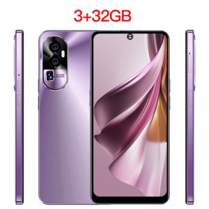 6.53 inch Reno10pro+ Smartphone MTK6737 Quad-core 3GB RAM 32GB ROM Dual SIM 3250mAh Battery Mobile Phone Purple US Plug