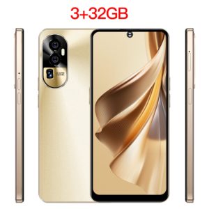 6.53 inch Reno10pro+ Smartphone MTK6737 Quad-core 3GB RAM 32GB ROM Dual SIM 3250mAh Battery Mobile Phone Golden EU Plug