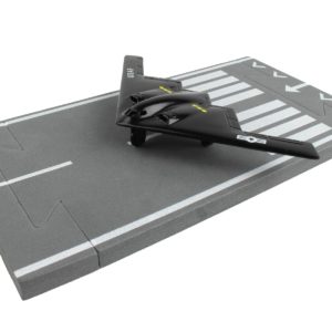 Northrop Grumman B-2 Spirit Stealth Aircraft Black "United States Air Force" with Runway Section Diecast Model Airplane by Runway24