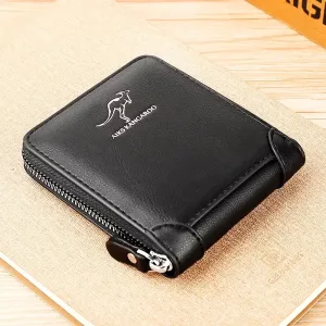 Black Leather Men's RFID Wallet