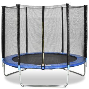 8 feet Safety Jumping Round Trampoline with Spring Safety Pad - Color: Black