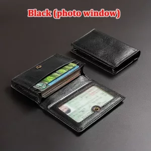 Color: Coffee, Ships From: CHINA - Luxury Genuine Leather Cowhide Card Holder RFID Blocking Purse Men and Women Credit Card Wallet Slim Business ID VIP Cards Bags