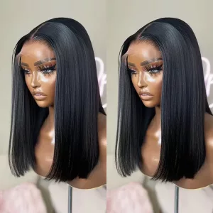Hair Color: F2/33, Ships From: United States, Stretched Length: 8inches - 180% Short Bob Wig Lace Front Human Hair Wigs For Women Human Hair Bone Straight Human Hair Wig Transparent Lace Frontal Wig