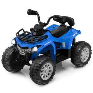 12V Kids Ride On ATV 4 Wheeler with MP3 and Headlights-Blue - Color: Blue