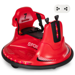 6V Bumper Car for Kids Toddlers Electric Ride On Car Vehicle with 360?° Spin-Red - Color: Red