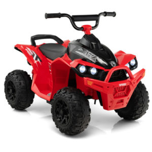 12V Kids Ride On ATV with High/Low Speed and Comfortable Seat-Red - Color: Red