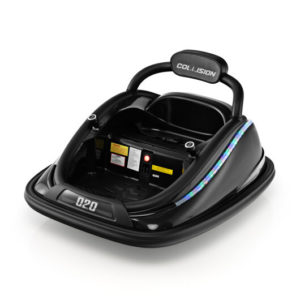 12V Kids Bumper Car Ride on Toy with Remote Control and 360 Degree Spin Rotation-Black - Color: Black