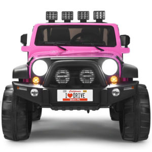 12V 2-Seater Ride on Car Truck with Remote Control and Storage Room-Pink - Color: Pink