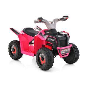 Kids Ride on ATV 4 Wheeler Quad Toy Car with Direction Control-Pink - Color: Pink