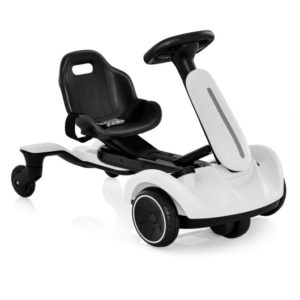 6V Kids Ride on Drift Car with 360?° Spin and 2 Adjustable Heights-White - Color: White