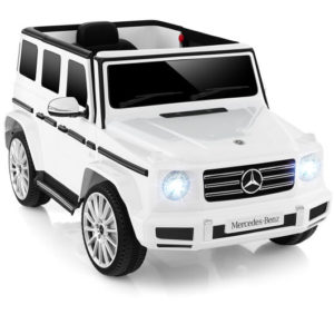 12V Battery Powered Mercedes-Benz G500 Kids Ride-on Car-White - Color: White