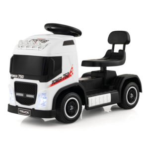 6V Kids Electric Ride-on Truck with Height Adjustable Seat-White - Color: White