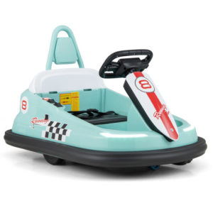 6V kids Ride-on Bumper Car with 360?° Spinning and Dual Motors-Green - Color: Green