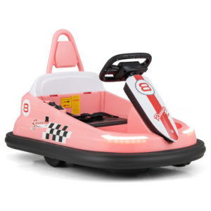 6V kids Ride-on Bumper Car with 360?° Spinning and Dual Motors-Pink - Color: Pink