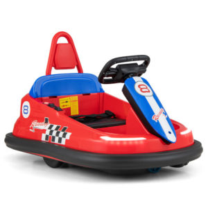 6V kids Ride-on Bumper Car with 360?° Spinning and Dual Motors-Red - Color: Red