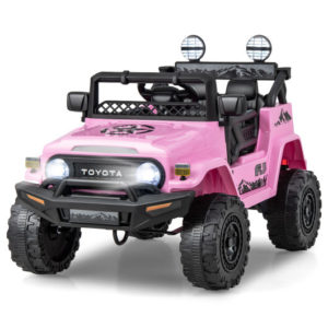12V 7Ah Licensed Toyota FJ Cruiser Electric Car with Remote Control-Pink - Color: Pink