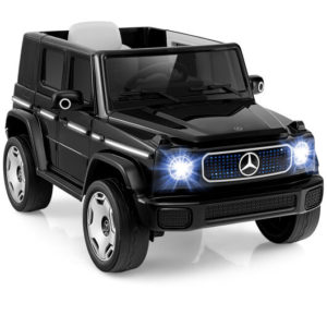 12V Licensed Mercedes-Benz EQG Kids Ride On Car with Remote Control-Black - Color: Black