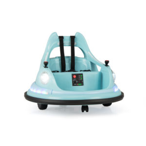 12V Kids Ride On Bumper Car with Remote Control and Dual Joysticks-Blue - Color: Blue