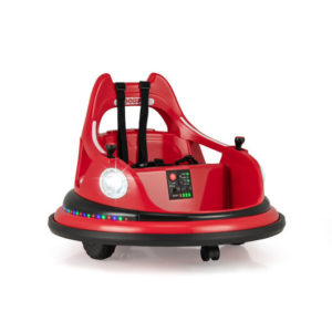 12V Kids Ride-On Bumper Car with Dual Joysticks and 360-Degree Spin - Red