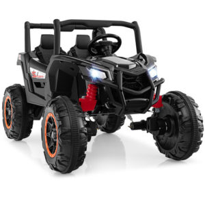 2-Seater Kids Ride on UTV with 2.4G Remote Control for over 3 Years Old Children-Black - Color: Black