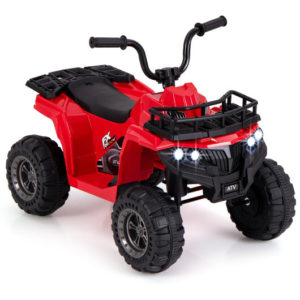 6V Kids Ride On Electric ATV with LED Headlights and MP3 Player-Red - Color: Red
