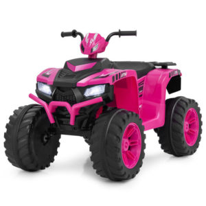 24V Kids Ride-On Electric ATV with Wireless Connection for Toddlers 3-8 Years Old-Pink - Color: Pink