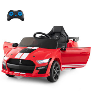 12V Licensed Ford Mustang Shelby GT500 Kids Ride on Car with Remote Control for Kids Aged 3-8-Red - Color: Red