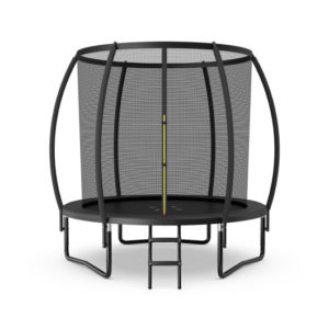 8 Feet ASTM Approved Recreational Trampoline with Ladder-Black - Color: Black - Size: 8 ft