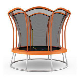 10 Feet Unique Flower Shape Trampoline with Galvanized Steel Frame-Orange - Color: Orange - Size: 10 ft