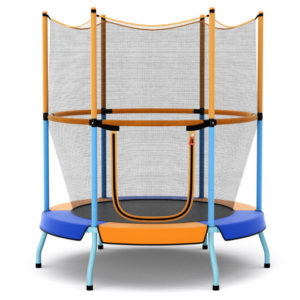 48 Inch Toddler Trampoline with Safety Enclosure Net-Orange - Color: Orange