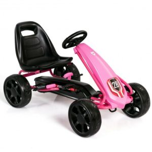 Kids Ride On Toys Pedal Powered Go Kart Pedal Car-Pink - Color: Pink