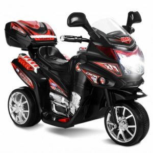 3 Wheel Kids 6V Battery Powered Electric Toy Motorcycle-Black - Color: Black