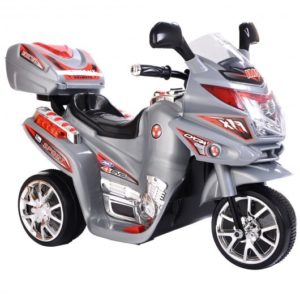 20-day Presell 3 Wheel Kids Ride On Motorcycle 6V Battery Powered Electric Toy Power Bicyle New-Gray - Color: Gray
