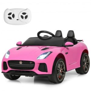 12V Jaguar F-Type SVR Licensed Kids Ride On Car-Pink - Color: Pink