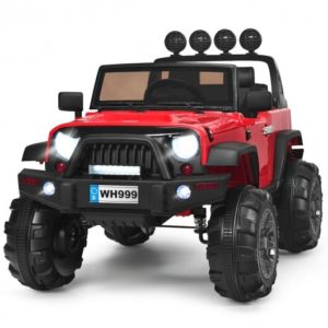 12V Kids Ride On Truck with Remote Control and Double Magnetic Door-Red - Color: Red