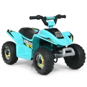 6V Kids Electric ATV 4 Wheels Ride-On Toy -Blue - Color: Blue
