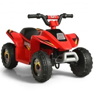 6V Kids Electric ATV 4 Wheels Ride-On Toy-Red - Color: Red