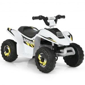 6V Kids Electric ATV 4 Wheels Ride-On Toy-White - Color: White