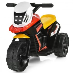 6V 3-Wheel Electric Ride-On Toy Motorcycle Trike with Music and Horn - Color: Multicolor