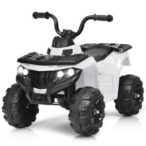 6V Battery Powered Kids Electric Ride on ATV-White - Color: White