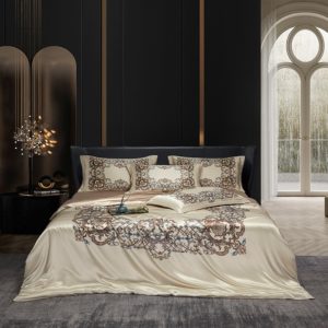 Pattern: Roman Palace, Dimensions: 200x230cm - Bed Silk Four-piece Set