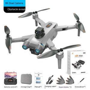 Color: Gray 360 ?° Obstacle Avoidance, format: Three Level Version - HD Aerial Photography GPS Brushless Motor Four-axis
