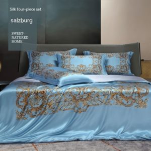 Pattern: Saltsburg, Dimensions: 220x240cm - Bed Silk Four-piece Set