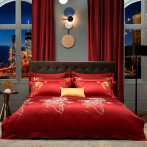 Pattern: National Beauty And Fragrance, Dimensions: 220x240cm - Town Style High-end Affordable Luxury Style Cotton Four-piece Bedding Set