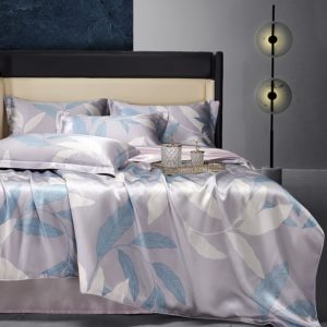 Pattern: Tropical Rainforest, Dimensions: 200x230cm - Bed Silk Four-piece Set