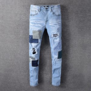 Fashion Patch Ripped Stretch Skinny Jeans