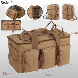 Color: black - 50L Travel Luggage HandBag Camping Backpack Tactical Large Capacity Men Outdoor Sports Hiking Climbing Mountaineering Trip Bag